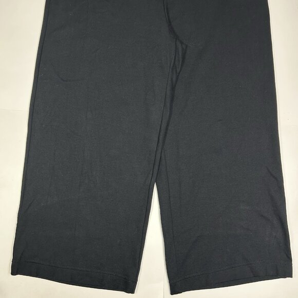 EUC J.Jill Pure Jill Women Pants Black Full Leg Cropped Pull On Pima Cotton Sz M - Picture 3 of 11